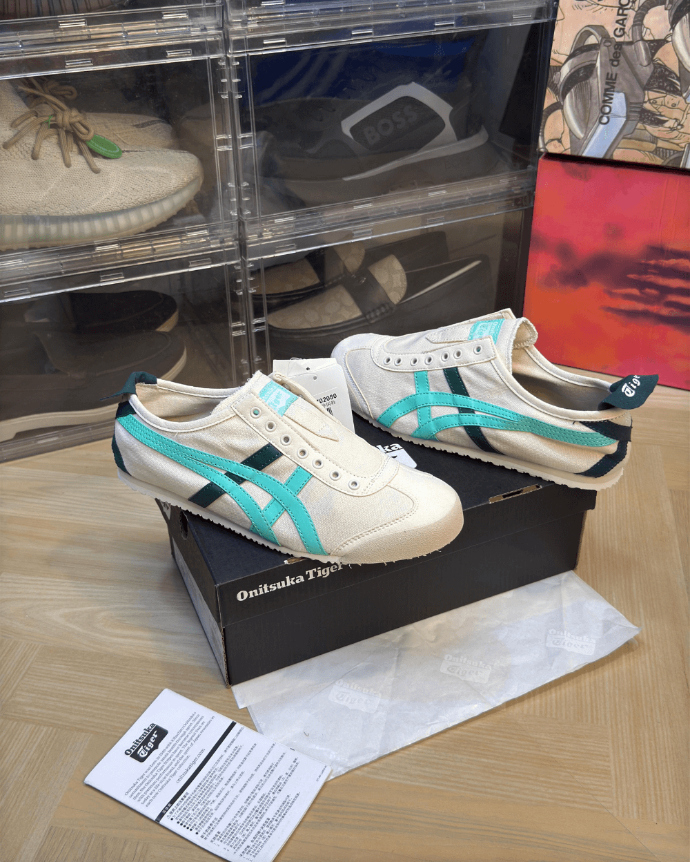 Men Onitsuka Tiger Slip On Sea Green 1 Shop Men's Onitsuka Tiger Slip On Sea Green | 7A First Copy