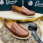 First Copy Davik Men's Leather Moccasins Loafers Shoes - Col-3