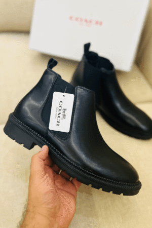 Men's Coach Black Chelsea Boot - First Copy