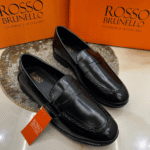 Rosso Brunello Men's Leather Moccasins - Col-1