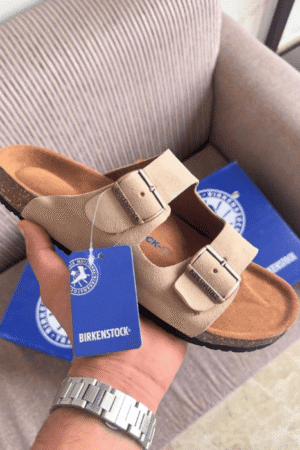 Shop Birkenstock Arizona Beige Sandals Online - First Copy