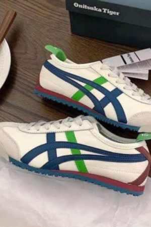 Shop Men And Women Mexico 66 Blue Green White Tiger Sneakers