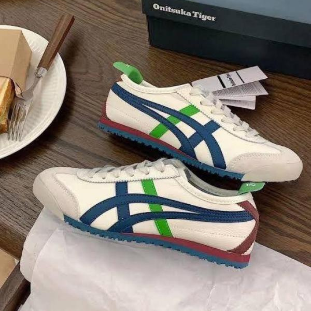 Men And Women Mexico 66 Blue Green White Onitsuka Tiger Sneakers 1 Shop Men And Women Mexico 66 Blue Green White Tiger Sneakers