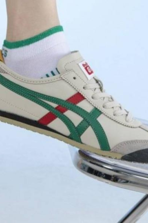Men And Women Mexico 66 Green Red Tiger Sneakers - First Copy