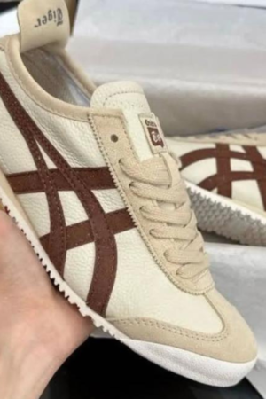 Mexico 66 Vintage Beige Brown Tiger Sneakers - First Copy